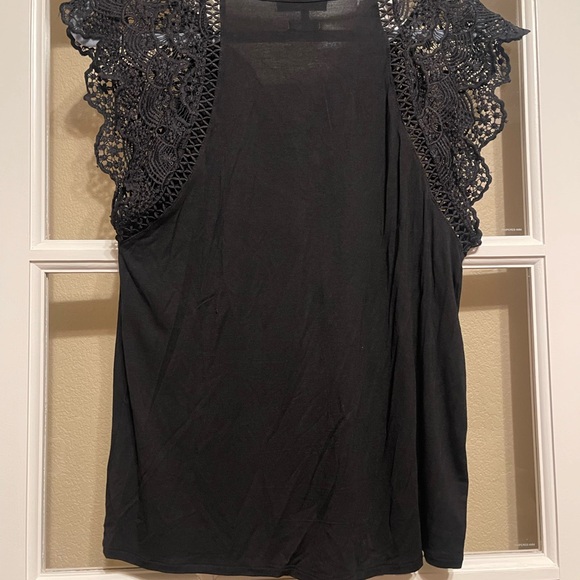 Miss Me Black Lace Detail Blouse - Picture 3 of 3